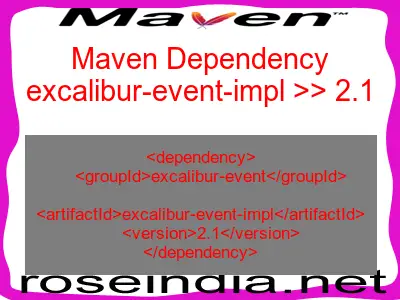 Maven dependency of excalibur-event-impl version 2.1