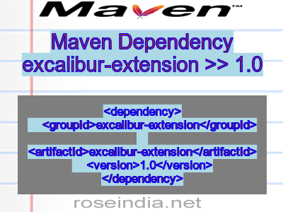 Maven dependency of excalibur-extension version 1.0