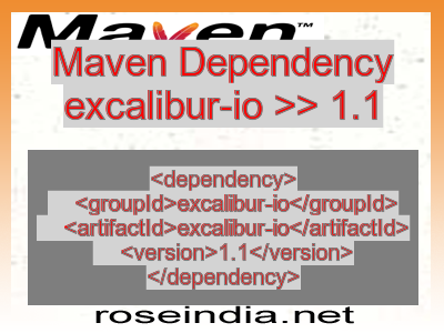 Maven dependency of excalibur-io version 1.1