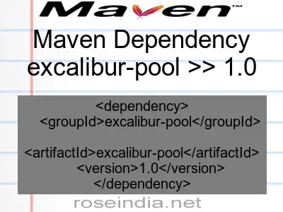 Maven dependency of excalibur-pool version 1.0