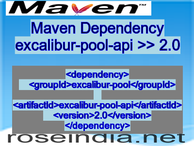 Maven dependency of excalibur-pool-api version 2.0