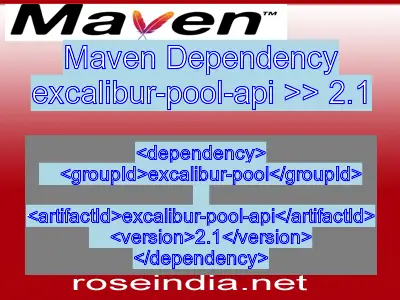 Maven dependency of excalibur-pool-api version 2.1
