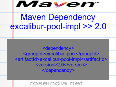 Maven dependency of excalibur-pool-impl version 2.0