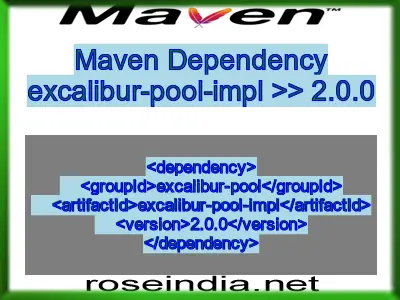 Maven dependency of excalibur-pool-impl version 2.0.0