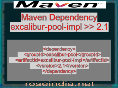 Maven dependency of excalibur-pool-impl version 2.1