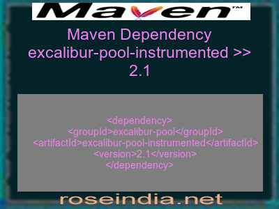 Maven dependency of excalibur-pool-instrumented version 2.1