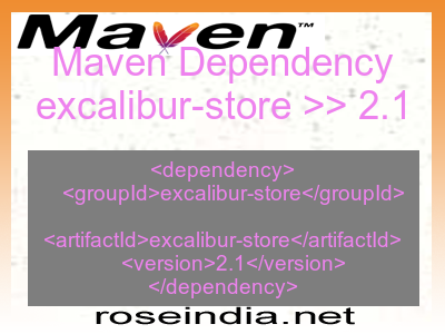 Maven dependency of excalibur-store version 2.1