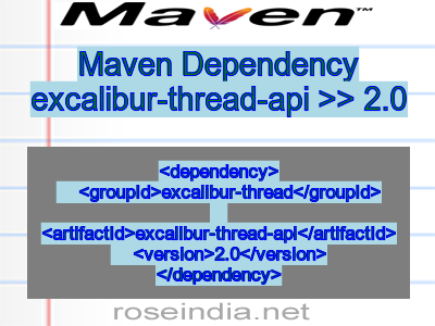 Maven dependency of excalibur-thread-api version 2.0