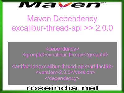 Maven dependency of excalibur-thread-api version 2.0.0