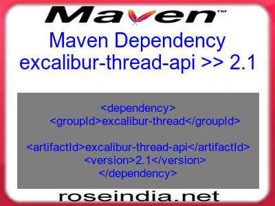 Maven dependency of excalibur-thread-api version 2.1