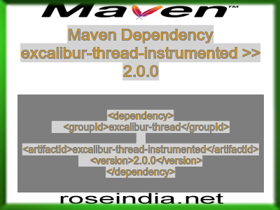 Maven dependency of excalibur-thread-instrumented version 2.0.0