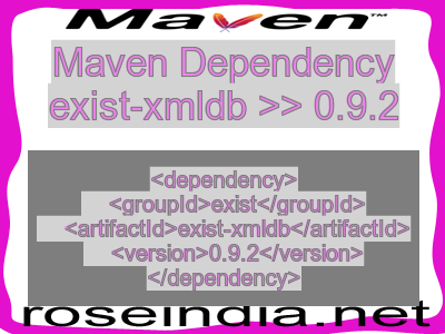 Maven dependency of exist-xmldb version 0.9.2