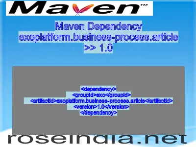 Maven dependency of exoplatform.business-process.article version 1.0