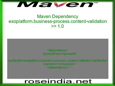 Maven dependency of exoplatform.business-process.content-validation version 1.0