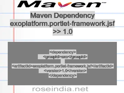 Maven dependency of exoplatform.portlet-framework.jsf version 1.0