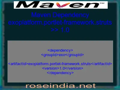 Maven dependency of exoplatform.portlet-framework.struts version 1.0