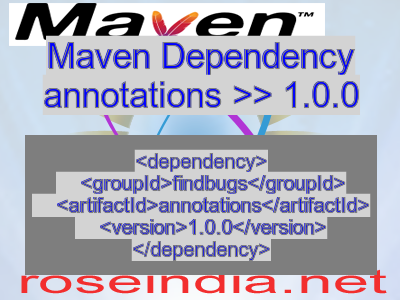Maven dependency of annotations version 1.0.0