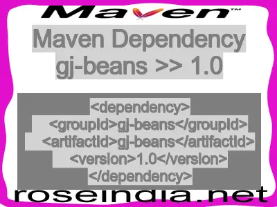 Maven dependency of gj-beans version 1.0