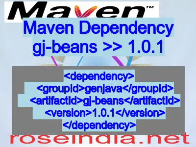 Maven dependency of gj-beans version 1.0.1