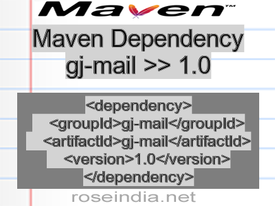 Maven dependency of gj-mail version 1.0