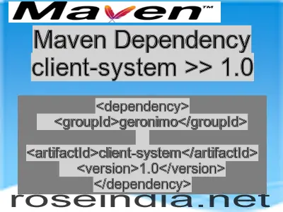 Maven dependency of client-system version 1.0