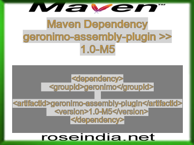 Maven dependency of geronimo-assembly-plugin version 1.0-M5