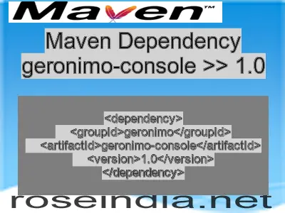 Maven dependency of geronimo-console version 1.0