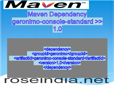 Maven dependency of geronimo-console-standard version 1.0