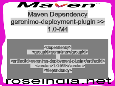 Maven dependency of geronimo-deployment-plugin version 1.0-M4