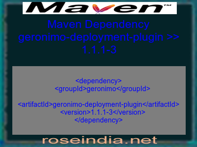Maven dependency of geronimo-deployment-plugin version 1.1.1-3