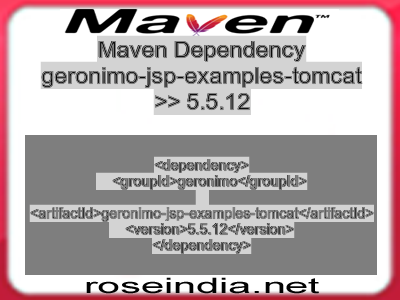 Maven dependency of geronimo-jsp-examples-tomcat version 5.5.12