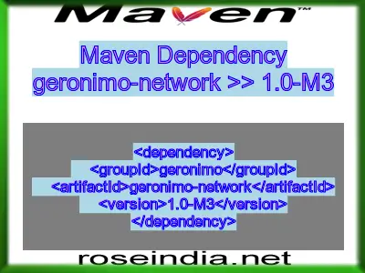 Maven dependency of geronimo-network version 1.0-M3
