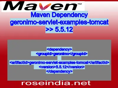 Maven dependency of geronimo-servlet-examples-tomcat version 5.5.12