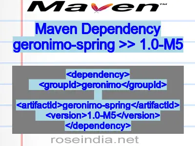 Maven dependency of geronimo-spring version 1.0-M5