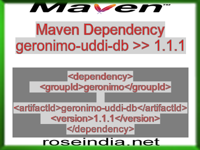 Maven dependency of geronimo-uddi-db version 1.1.1
