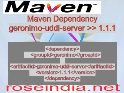 Maven dependency of geronimo-uddi-server version 1.1.1