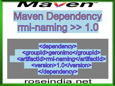 Maven dependency of rmi-naming version 1.0
