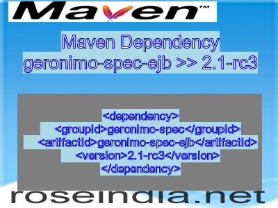 Maven dependency of geronimo-spec-ejb version 2.1-rc3