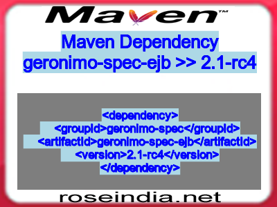 Maven dependency of geronimo-spec-ejb version 2.1-rc4