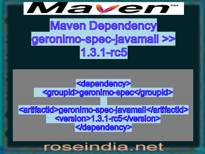Maven dependency of geronimo-spec-javamail version 1.3.1-rc5