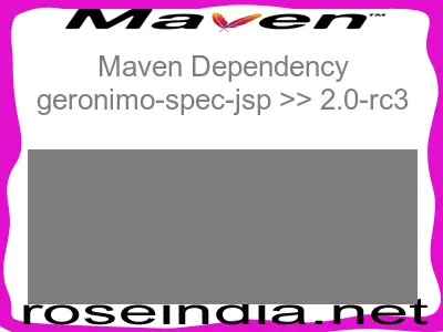Maven dependency of geronimo-spec-jsp version 2.0-rc3