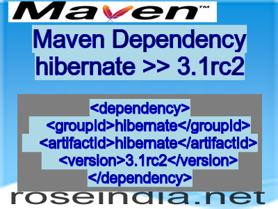 Maven dependency of hibernate version 3.1rc2