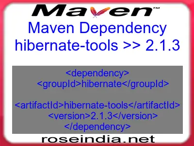 Maven dependency of hibernate-tools version 2.1.3
