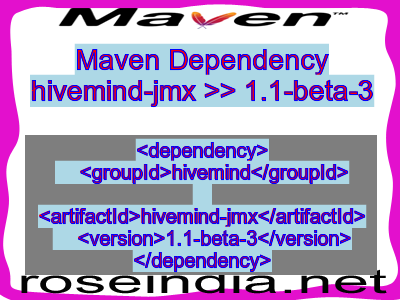 Maven dependency of hivemind-jmx version 1.1-beta-3