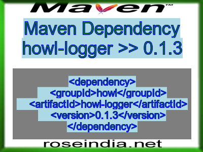 Maven dependency of howl-logger version 0.1.3