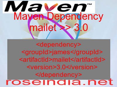 Maven dependency of mailet version 3.0