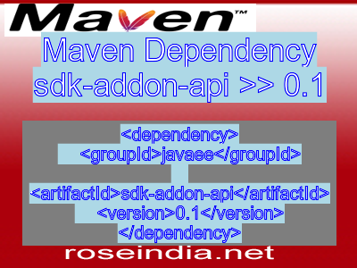 Maven dependency of sdk-addon-api version 0.1