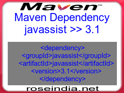 Maven dependency of javassist version 3.1