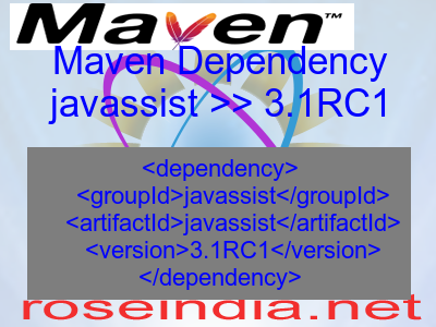Maven dependency of javassist version 3.1RC1