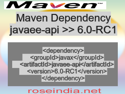 Maven dependency of javaee-api version 6.0-RC1